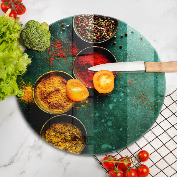 Skärbräda glas unik Orientaliska kryddor