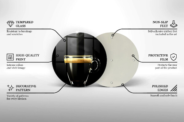 Skärbräda glas unik Ett glas svart kaffe