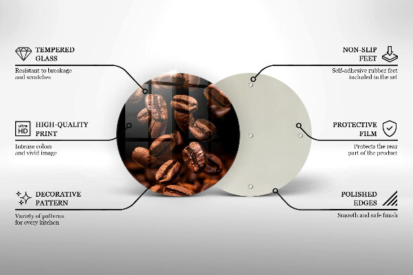 Skärbräda glas unik Bruna kaffebönor