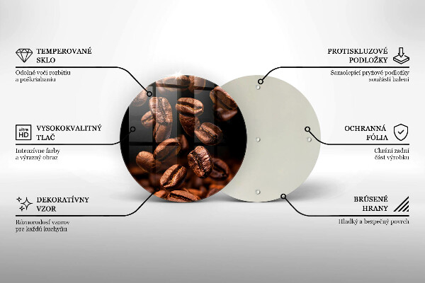 Skärbräda glas unik Bruna kaffebönor