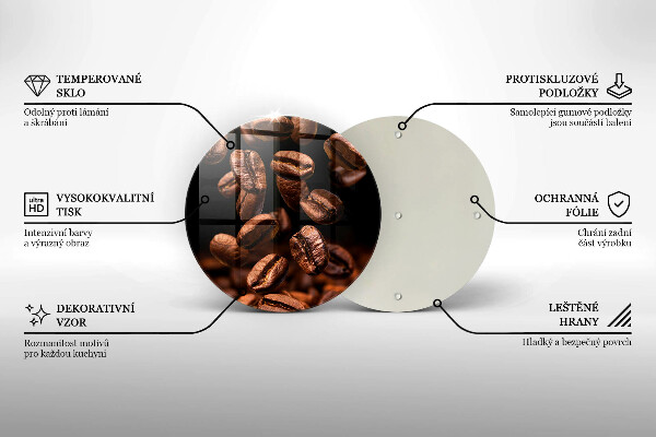 Skärbräda glas unik Bruna kaffebönor