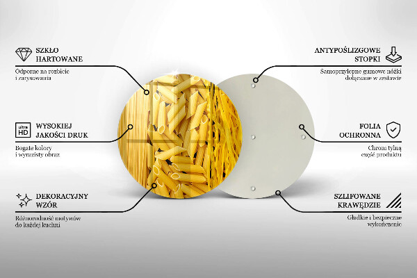 Skärbräda glas unik Pasta