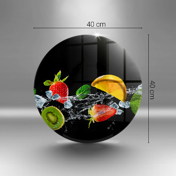 Skärbräda glas unik Frukt i vatten