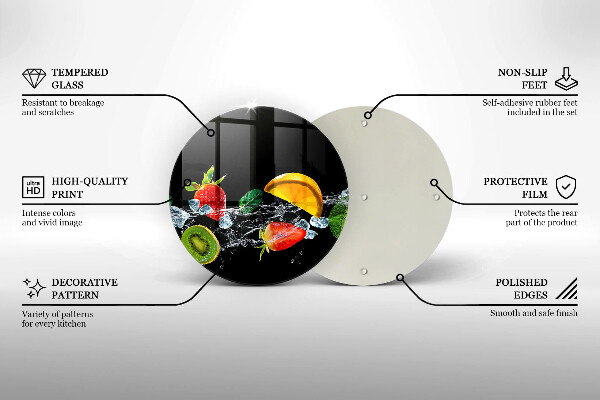Skärbräda glas unik Frukt i vatten