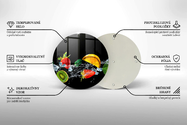 Skärbräda glas unik Frukt i vatten