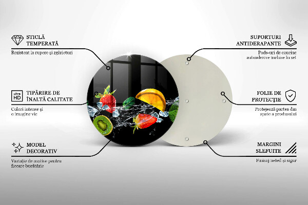 Skärbräda glas unik Frukt i vatten