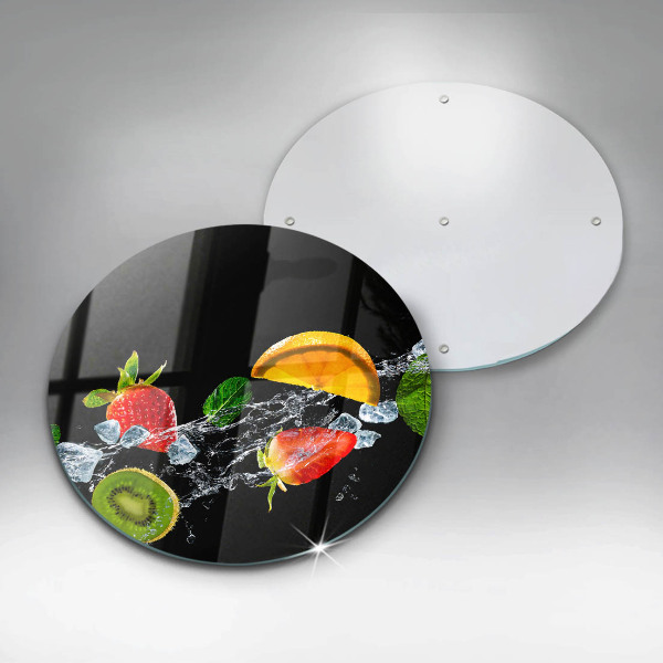 Skärbräda glas unik Frukt i vatten