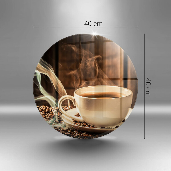 Skärbräda glas unik Kopp och kaffebönor