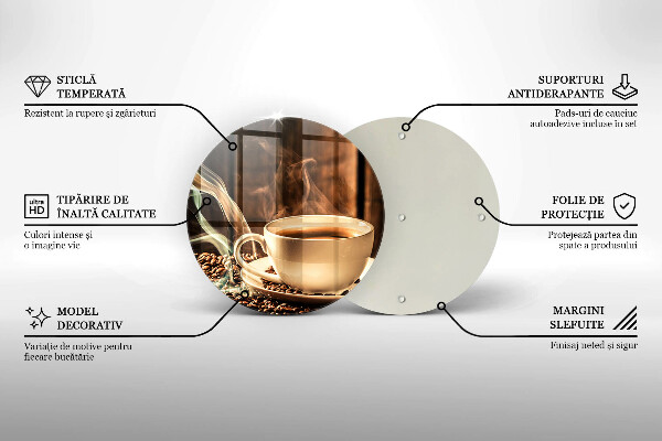 Skärbräda glas unik Kopp och kaffebönor