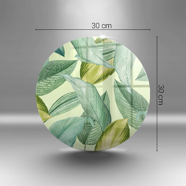 Skärbräda glas unik Gröna tropiska löv