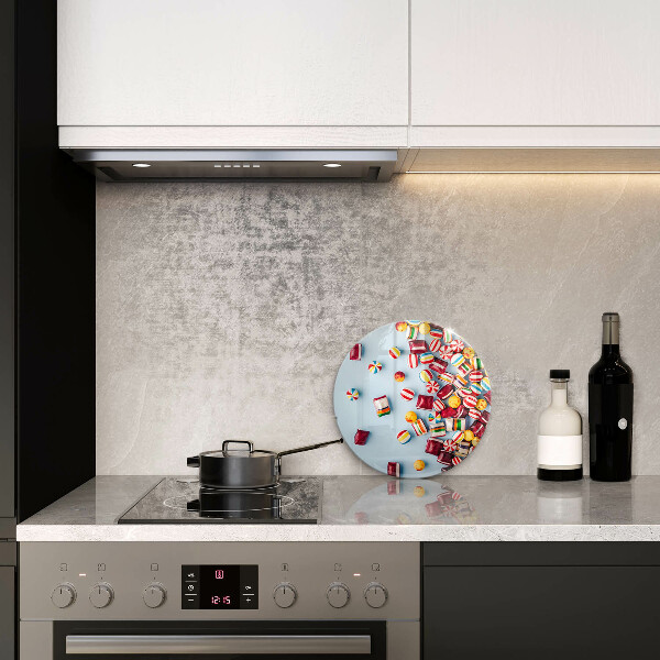 Skärbräda glas unik Färgglada godis