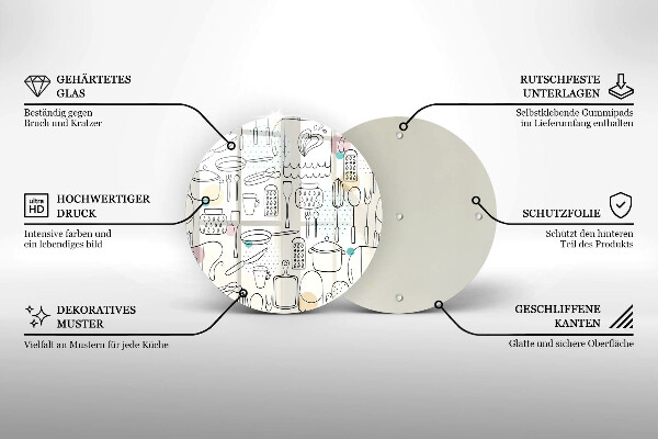 Skärbräda glas unik Kökstillbehör