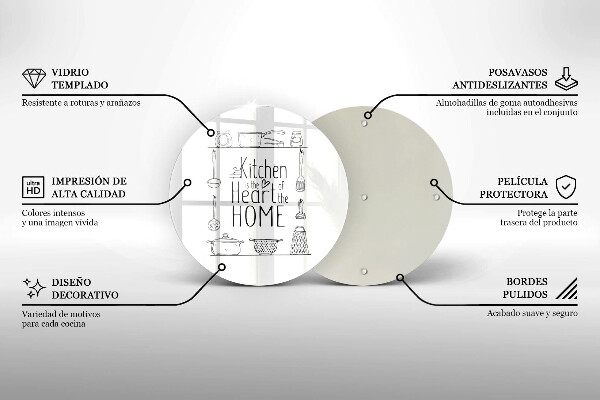 Skärbräda glas unik Inskrift, mening