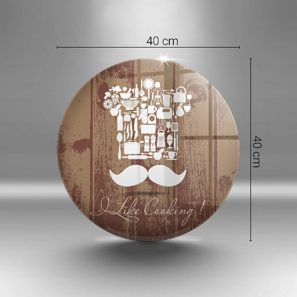 Skärbräda glas unik Inskriptionen jag gillar att laga mat