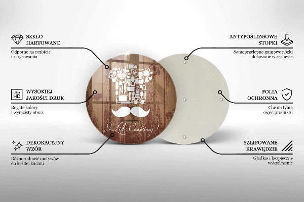 Skärbräda glas unik Inskriptionen jag gillar att laga mat