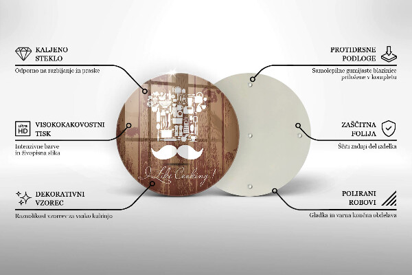 Skärbräda glas unik Inskriptionen jag gillar att laga mat