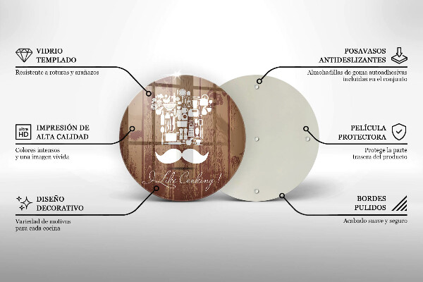 Skärbräda glas unik Inskriptionen jag gillar att laga mat