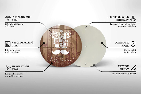 Skärbräda glas unik Inskriptionen jag gillar att laga mat