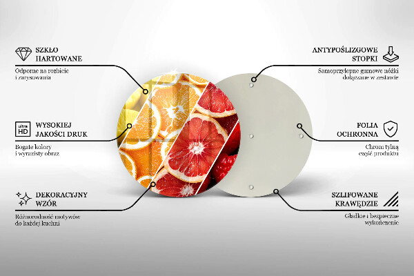 Skärbräda glas unik Färgglada frukter
