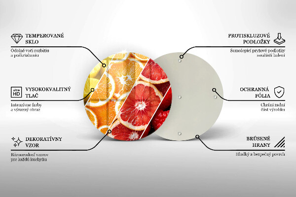 Skärbräda glas unik Färgglada frukter