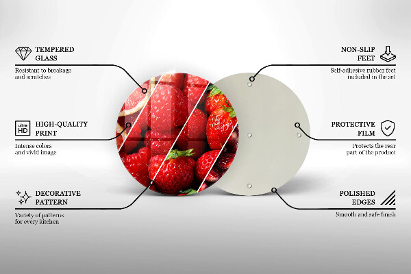 Skärbräda glas unik Färgglada frukter