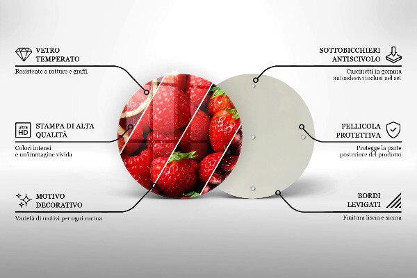 Skärbräda glas unik Färgglada frukter