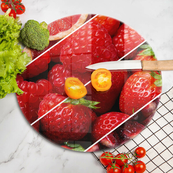 Skärbräda glas unik Färgglada frukter