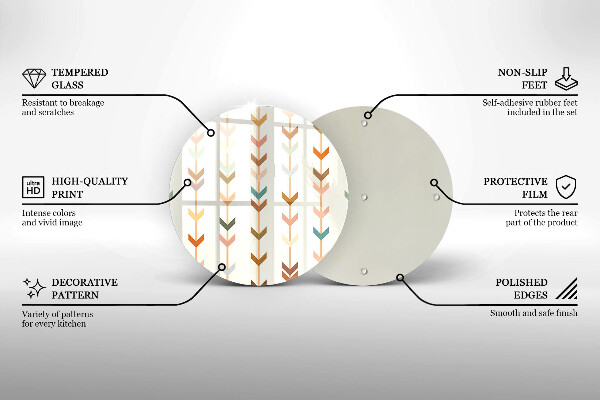 Skärbräda glas unik Geometriska element