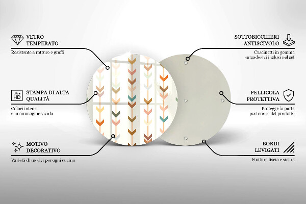 Skärbräda glas unik Geometriska element