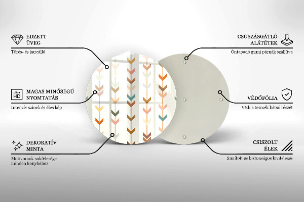 Skärbräda glas unik Geometriska element
