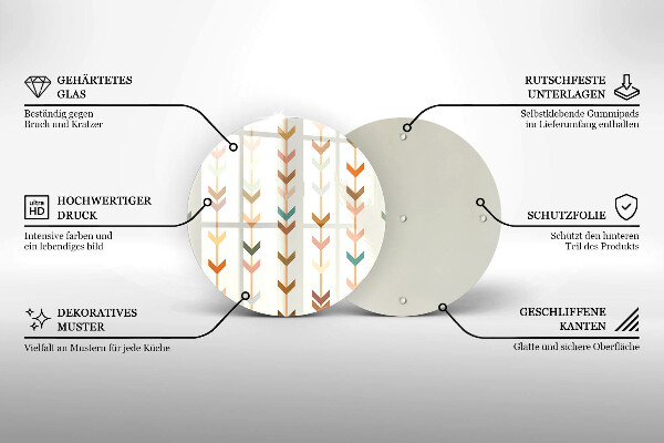 Skärbräda glas unik Geometriska element