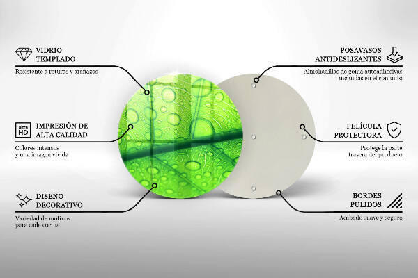 Skärbräda glas unik Närbild av ett löv