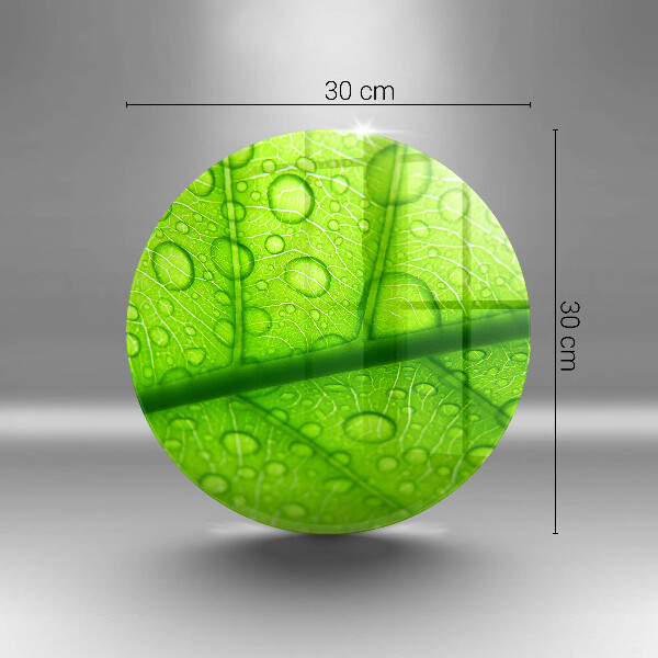 Skärbräda glas unik Närbild av ett löv