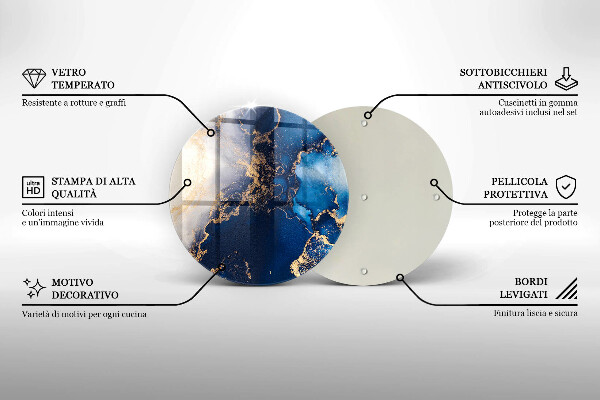 Skärbräda glas unik Elegant bakgrund och guld