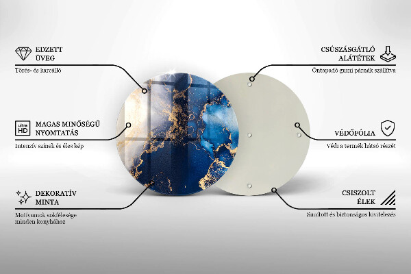 Skärbräda glas unik Elegant bakgrund och guld