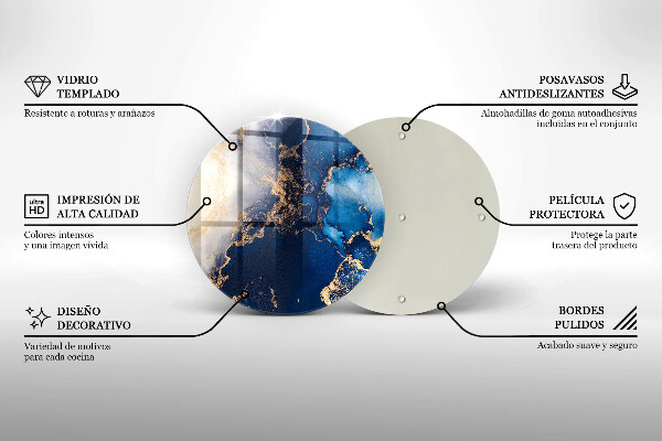 Skärbräda glas unik Elegant bakgrund och guld