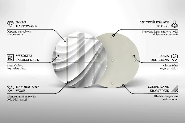 Skärbräda glas unik Geometriska linjer