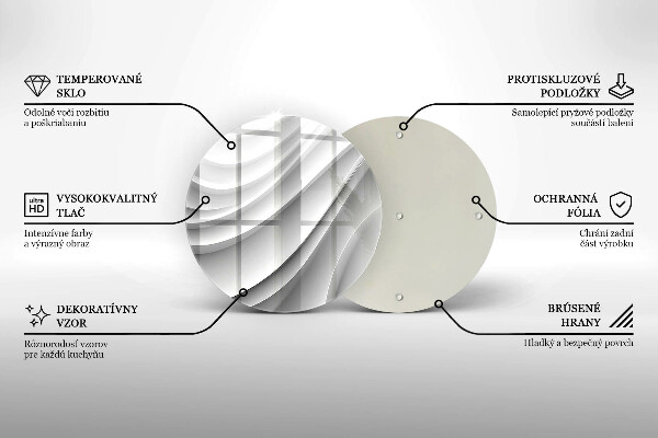 Skärbräda glas unik Geometriska linjer