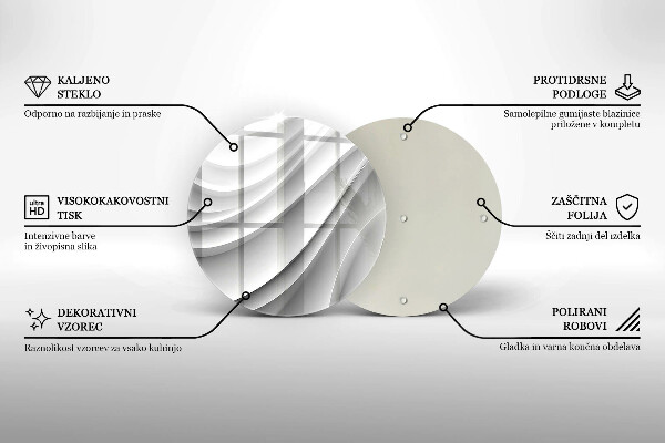 Skärbräda glas unik Geometriska linjer
