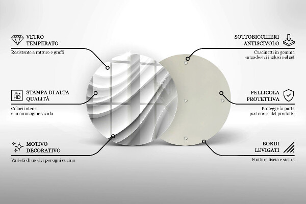 Skärbräda glas unik Geometriska linjer