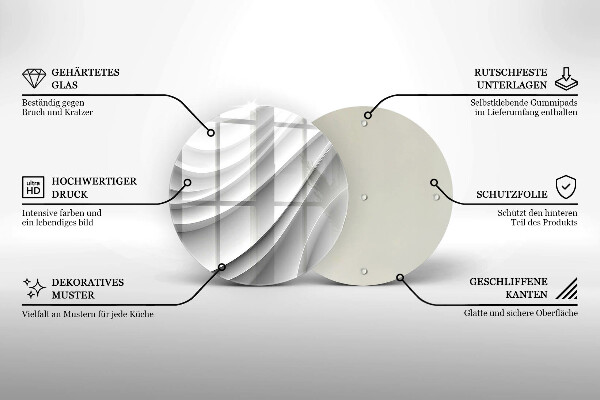 Skärbräda glas unik Geometriska linjer