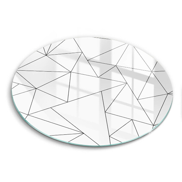 Skärbräda glas unik Vita trianglar
