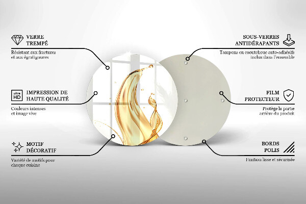 Skärbräda glas unik Olivolja