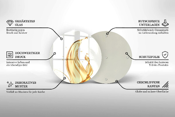 Skärbräda glas unik Olivolja