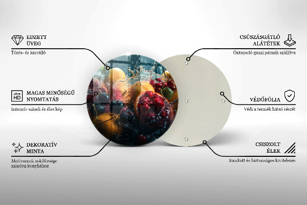 Skärbräda glas unik Frukt i vatten