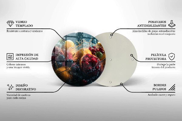 Skärbräda glas unik Frukt i vatten