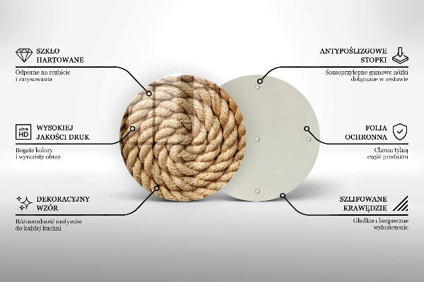 Skärbräda glas unik Tjockt rep