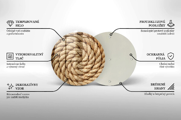 Skärbräda glas unik Tjockt rep
