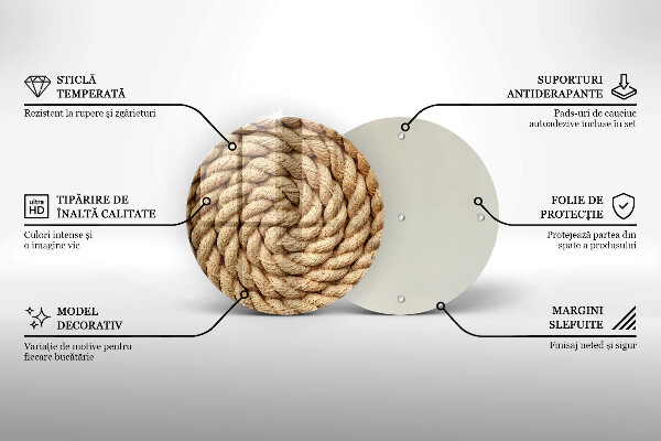 Skärbräda glas unik Tjockt rep