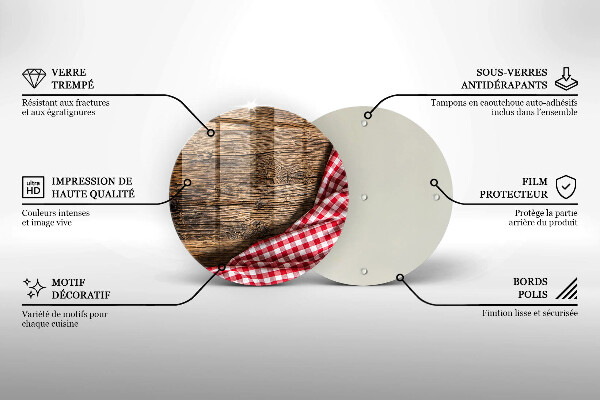 Skärbräda glas unik Träbord